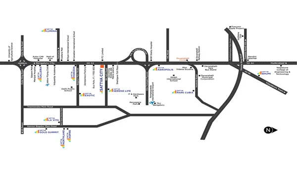 Sattva City Location Map